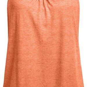 Orange women's Xx-large loose fit racerback yoga tank top, lightweight breathabl